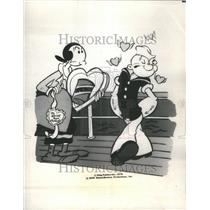 1980 Press Photo Olive Oyl Popeye Popeye Valentine Sea - RRU77507