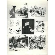 Press Photo Collection Of Comic Strip Characters Popeye - RRU09457