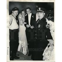 1937 Press Photo the high spirits that possessed wedding party escorting