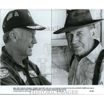 1983 Press Photo Brig. Gen. Charles E. Yeager USAF in The Right Stuff