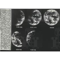 1967 Press Photo Sequence of photos of the earth taken from the Satellite