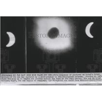 1955 Press Photo Sequence of pictures, total eclipse of the sun - spa90855