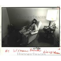 1986 Press Photo New Orleans - Edward Asaro at Stressbrak Room at Hotel Dieu
