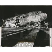 1949 Press Photo Unknow Wrecked Aircraft - nem35285