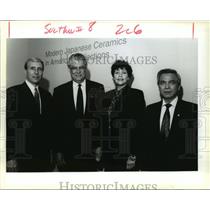 1994 Press Photo Regis Barber, Mayor Sidney & Mickey Barthelemy, Kiem Do