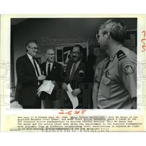 1988 Press Photo City Officials at New Orleans Police Department Headquarters