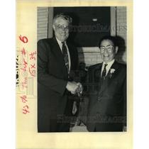 1992 Press Photo Mayors Sidney Barthelemy and Takaaki Ishikura - noa28205