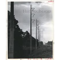 1968 Press Photo Houston Lighting and Power Company Electrical Towers