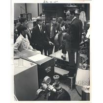 1970 Press Photo Speaking to American Institute of Aeronautics and Astronautics