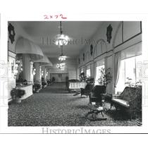 1980 Press Photo East Corridor from lobby, Hotel Galvez, Galveston, Texas