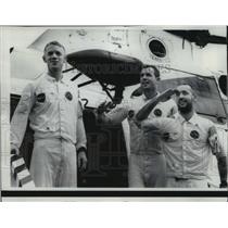 1969 Press Photo Astronauts R.L. Shweickart, D.R. Scott & Colonel James McDivitt