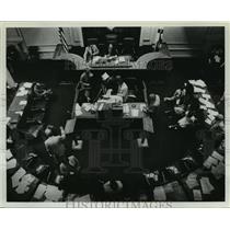 1981 Press Photo Alabama-A bird's-eye view of the Senate floor. - abna05011