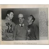 1951 Press Photo Oklahoma Track Coach Jack Jacobs Announces Sugar Bowl Entrance