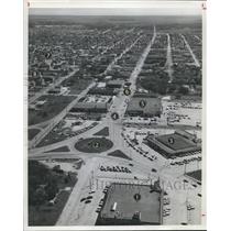 1961 Press Photo Aerial View of Baytown Texas - hca09464