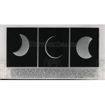 1951 Press Photo Three stages of the annular eclipse of the sun - cvw17396