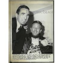 1967 Press Photo Eddy Stanky, White Sox manager, Jack Lamabe at Yankee Stadium
