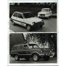 1983 Press Photo Renault Le Car & The Jeep Wagoneer Limited - cvb36275