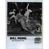 1980 Press Photo Bull Riding, Rodeo's Most Popular Contest - cvb21895