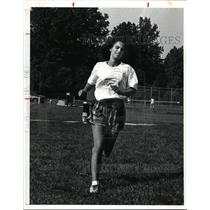 1991 Press Photo Alison Virgei, Cross Country Runner for Avon HI - cvb34333