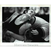 Press Photo Steve Hrovat Struggles Grip on Woody Vogel in 126 Pound Class