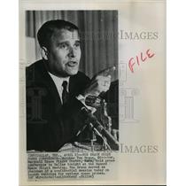 1963 Press Photo Wernher Von Braun speaks at Manned Space Flight Meeting