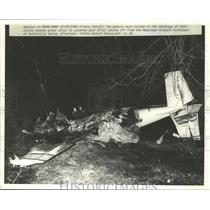 1986 Press Photo Fatal Plane Crash in Brownsville, Alabama - abna10214