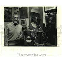 1987 Press Photo Scott Escoto with trophies from Tulane University - noa99481