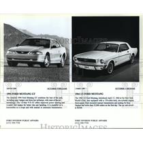 1993 Press Photo 1994 Ford Mustang GT and 1964 1/2 Ford Mustang - not00892