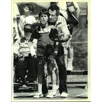 1989 Press Photo Gumbo Games - James Allard with his coach prior to the race
