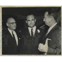 1961 Press Photo Editor Harold May and Governor Patterson with Third Man