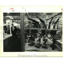1992 Press Photo Several models of different caliber of pistol on display