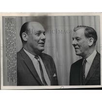 1966 Press Photo E.J. Bavasi, Dodgers Manager, and John Quinn, Phillies Manager