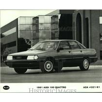1990 Press Photo The new 1991 Audi 100 Quattro automobile - not03666