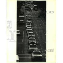 1995 Press Photo New Orleans taxis hold a procession for a slain cab driver