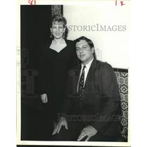1994 Press Photo Odette Mazza, Chris Johnston at the Italian National Day