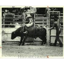 1979 Press Photo Donnie Gay, Bull Rider, at World Championship Pro Rodeo