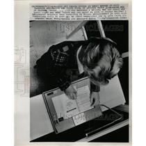 1966 Press Photo IBM Card Massachusetts Voting Brainyre - RRW23267