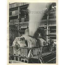 1956 Press Photo Turbine Blows Test Factory England - RRW34397