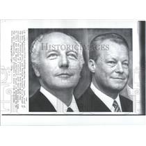 1969 Press Photo German Politicians Scheel And Brandt