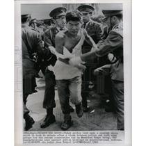 1962 Press Photo Tokyo Police Student Lead Away Protest - RRX70351