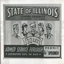 1945 Press Photo GI Temporary Motor Vehicle License