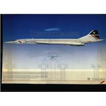 1987 Press Photo A Supersonic Concorde Airplane - RRW56919