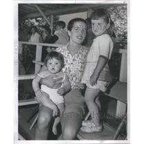 1959 Press Photo Mrs.John Mayo, Mark and Alexandra Mayo - RSC80629