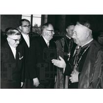 1960 Press Photo Dr Leopold Figl, Chouncellor Dr. Julius Raab & Gustavo Cardinal