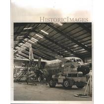 1964 Press Photo U.S Air force plane at the Fairchild-Hiller plant for cleaning