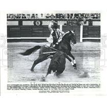 1980 Press Photo Jose Joao Zolo Bullfighting