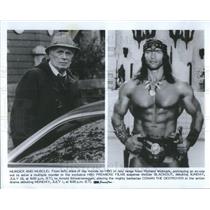 Press Photo Richard Widmark/Arnold Schwarzenegger/Actor/Bodybuilder/Politician