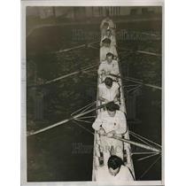 1939 Press Photo Annapolis, Md US Navy Academy crew in their boat