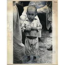 1970 Press Photo Young Cambodian Boy in Vietnamese Refugee Camp Near Saigon
