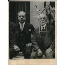 1925 Press Photo Jarvis Wood, Pres of Poor Richard's Club & Sir Chas Highat